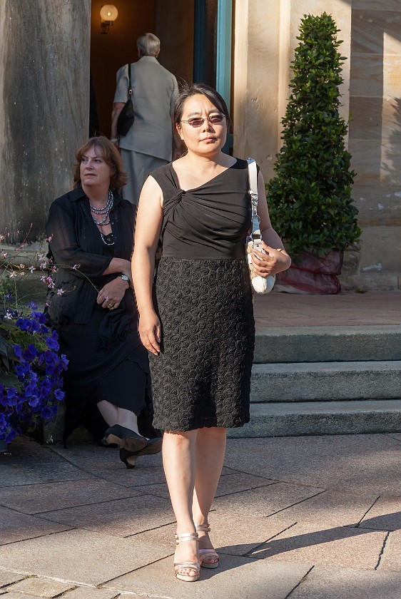 Bayreuth Festival. Portrait at the entry. Bayreuth. .