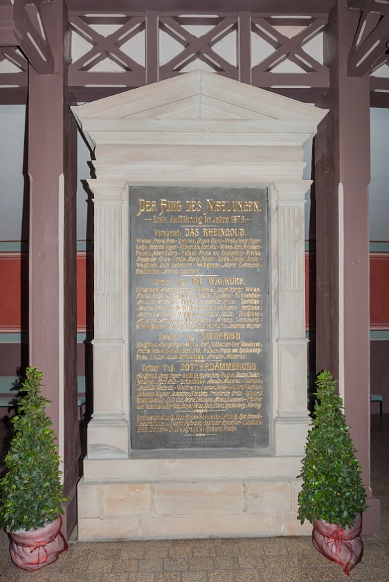 Bayreuth Festival. Plaque. Bayreuth. .