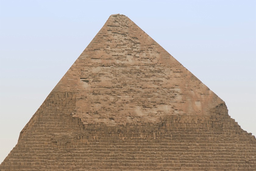 Pyramids of Giza. Top of the Khafre Pyramid. Cairo. .