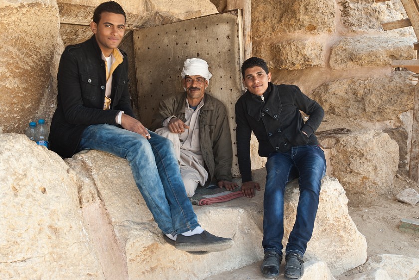 Dahshur. Guard at the entrance of the Red Pyramid. Dahshur. .