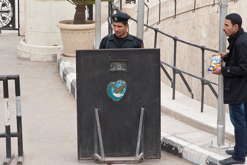 Coptic Cairo. Tourist police man. Cairo. .