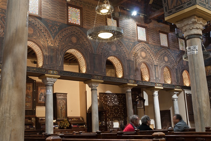 Coptic Cairo. Church interior. Cairo. .