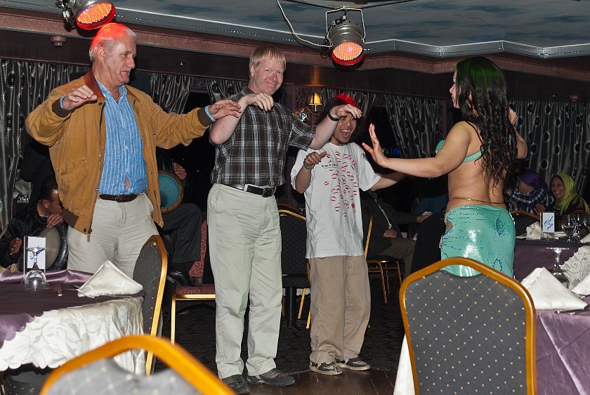 Cairo Nile Cruise. Fun with the belly dancer. Cairo. .