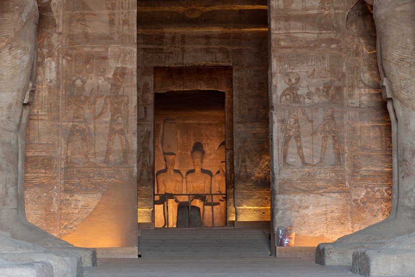 Abu Simbel. Great hypostyle hall and sanctuary of the Ramses II temple. Abu Simbel. .