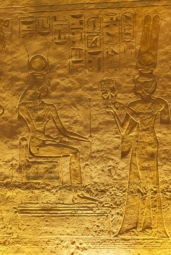 Abu Simbel. Relief inside the Temple of Queen Nefertari. Abu Simbel. .