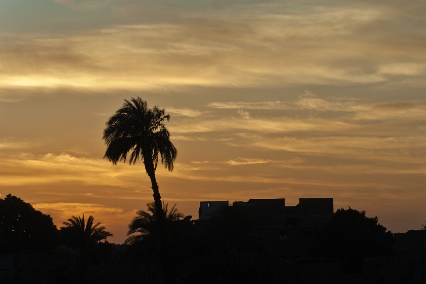 Nile Cruise from Aswan to Luxor. Sunset at Edfu. Edfu. .