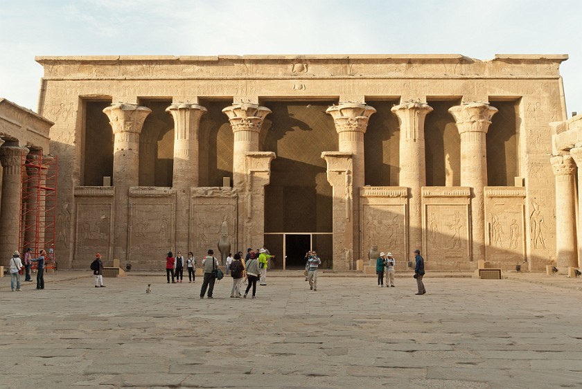 Edfu Temple of Horus. Entry to the outer hypostyle hall. Edfu. .