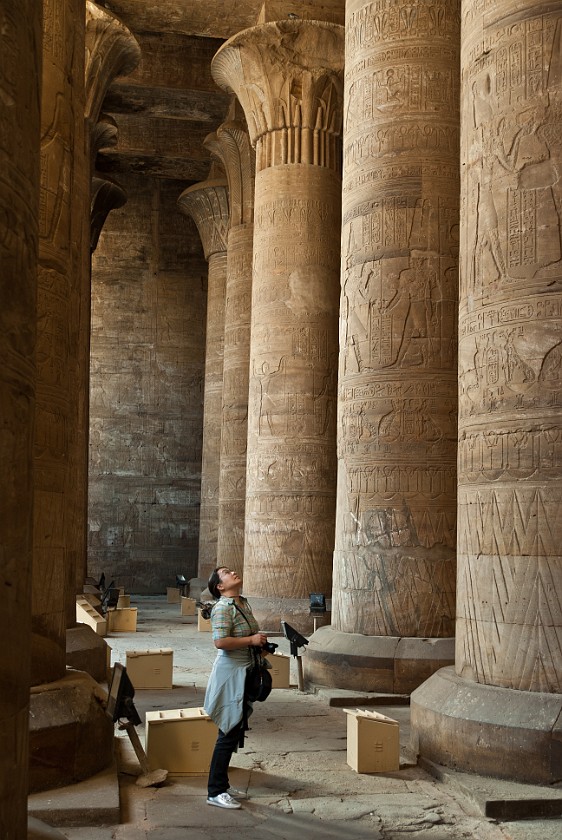 Edfu Temple of Horus. Outer hypostyle hall. Edfu. .