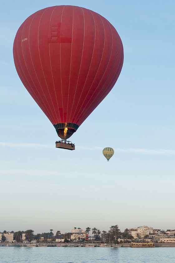 Hot-Air Balloons over Luxor. Balloons over the nile. Luxor. .
