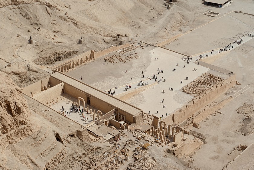 Temple of Hatshepsut. Top view on the temple. near Luxor. .