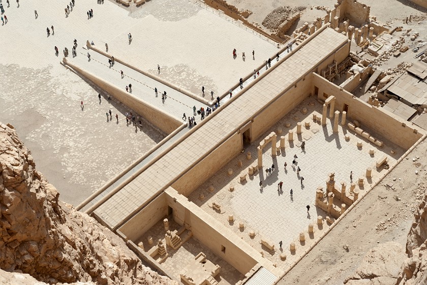 Temple of Hatshepsut. Top view on the temple. near Luxor. .