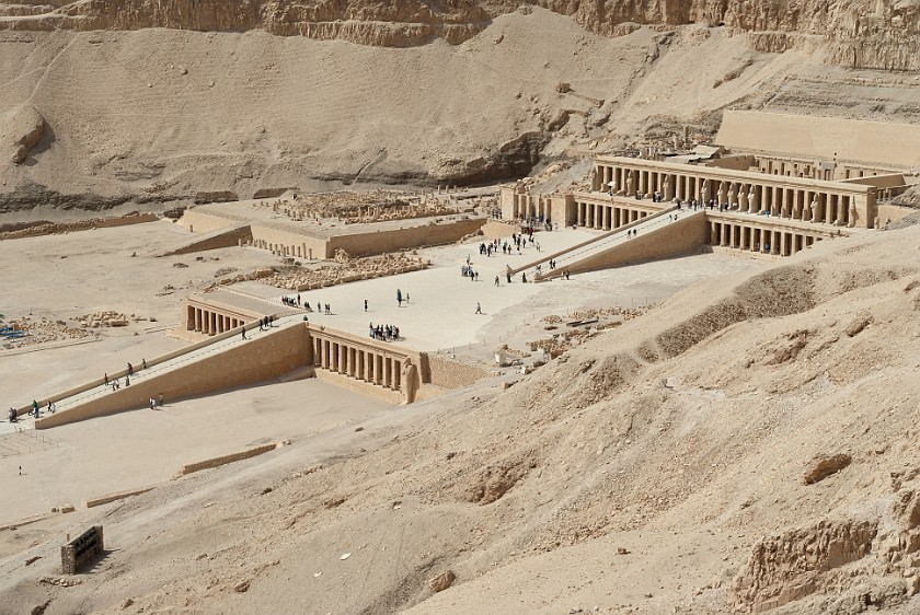 Temple of Hatshepsut. Side view on the temple. near Luxor. .