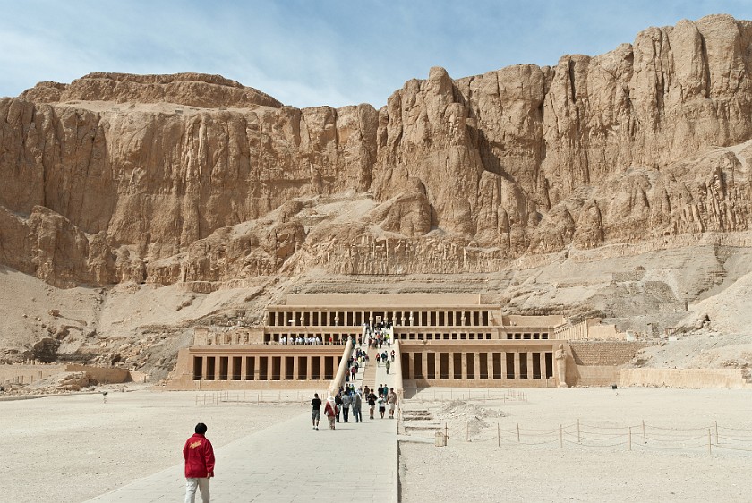 Temple of Hatshepsut. Front view on the temple. near Luxor. .