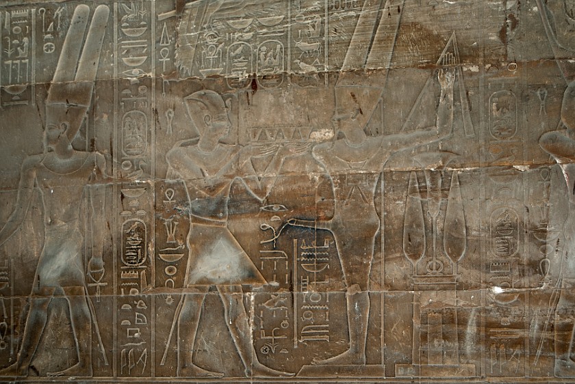 Luxor Temple. Relief with name cartouche of Alexander the Great . Luxor. .