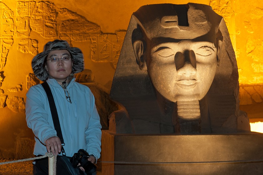 Luxor Temple. Portrait with head of Ramses II. Luxor. .