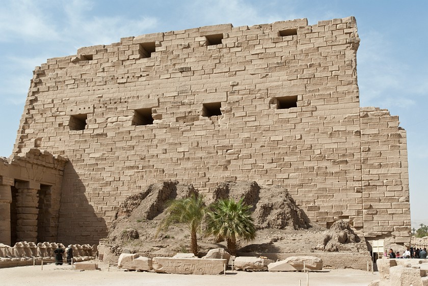 Karnak Temple of Amun. First pylon. Karnak. .