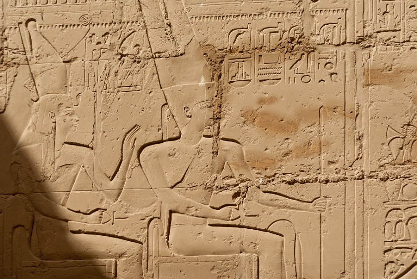 Karnak Temple of Amun. Relief. Karnak. .