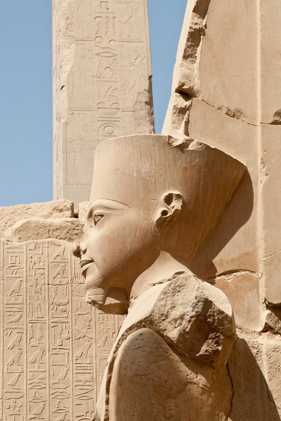 Karnak Temple of Amun. Statue. Karnak. .