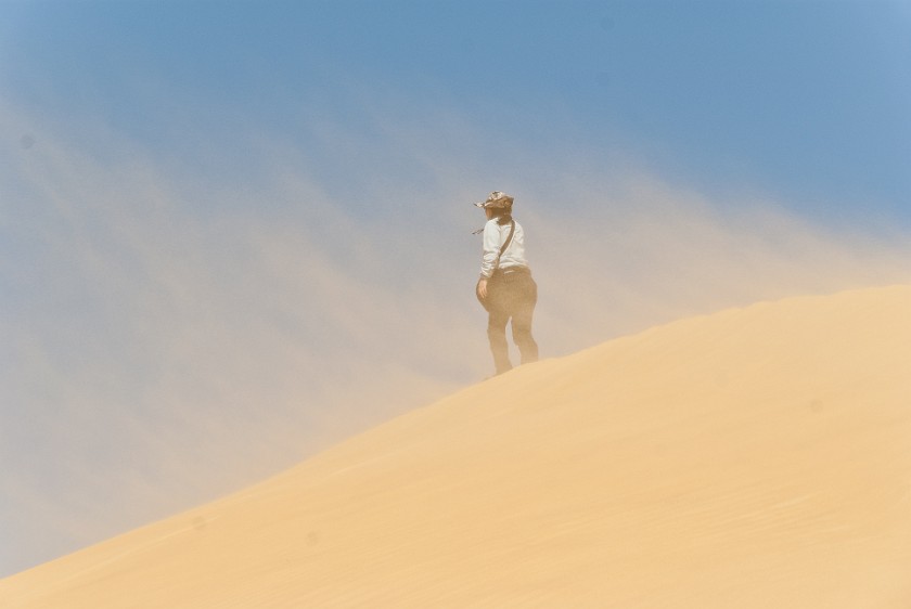 Black Desert Safari. On top of the sand dune. near the Baharyia Oasis. .