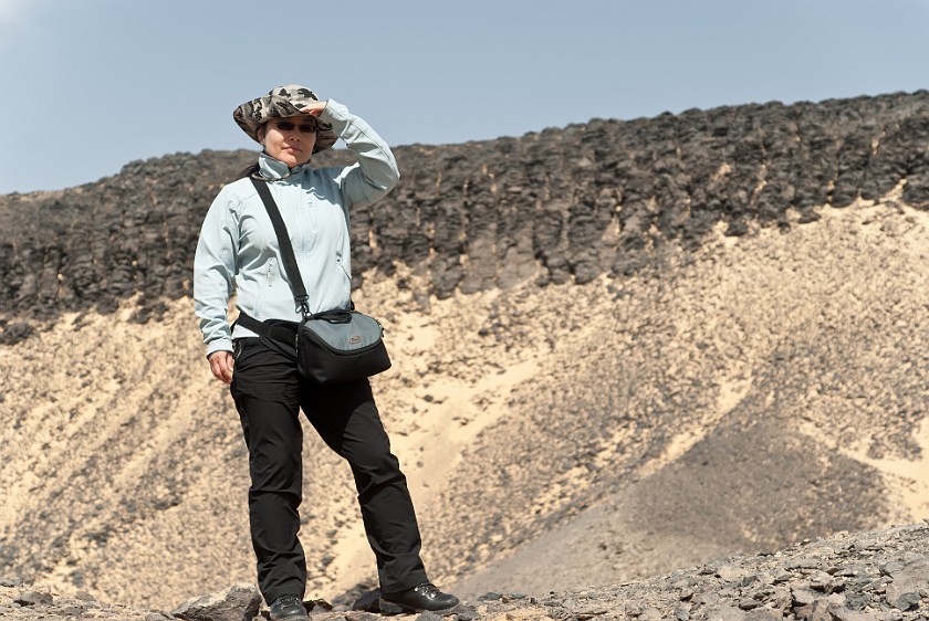 Black Desert Safari. Portrait in the gorge. near the Baharyia Oasis. .