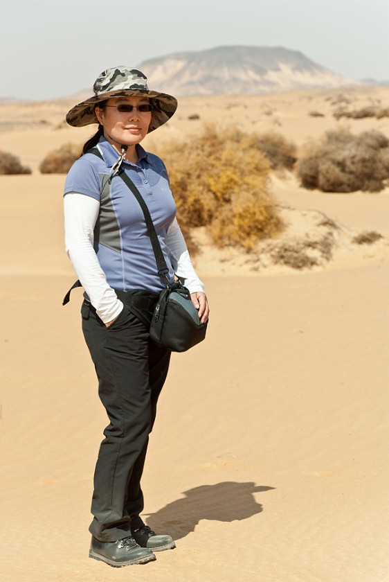 Black Desert Safari. Portrait in the desert. near the Baharyia Oasis. .