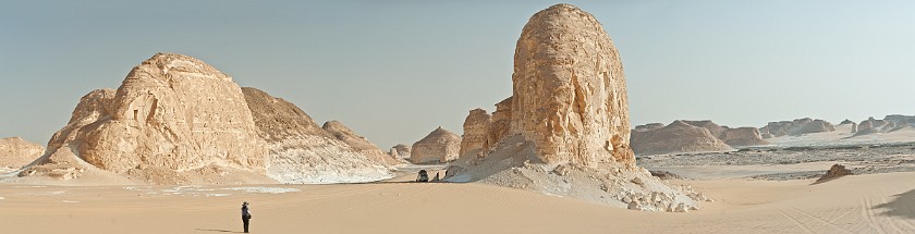 White Desert Safari. Panoramic view of Aqabat. near Qasr al-Farafra. .