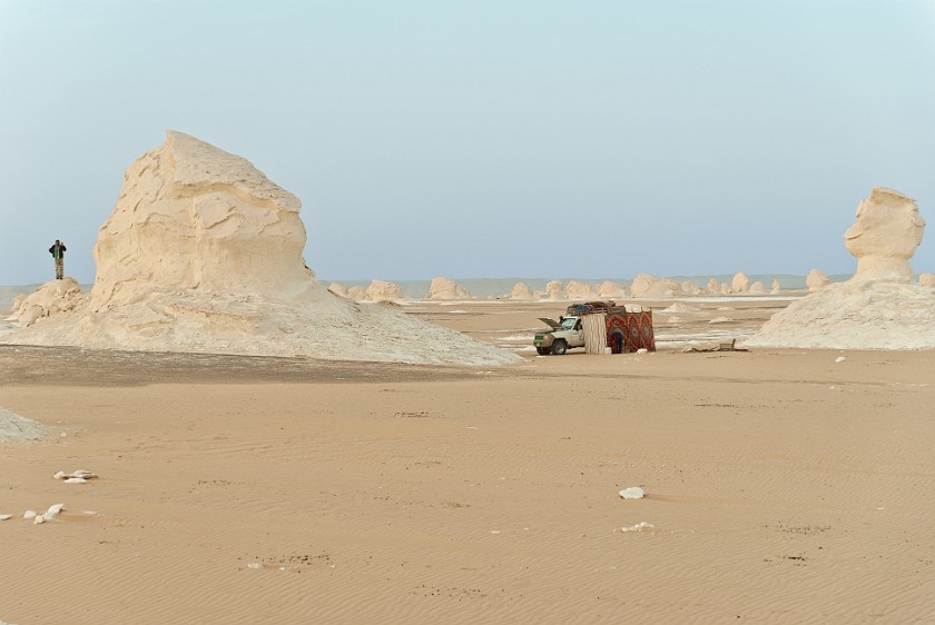 White Desert Safari. Camp ground. near Qasr al-Farafra. .