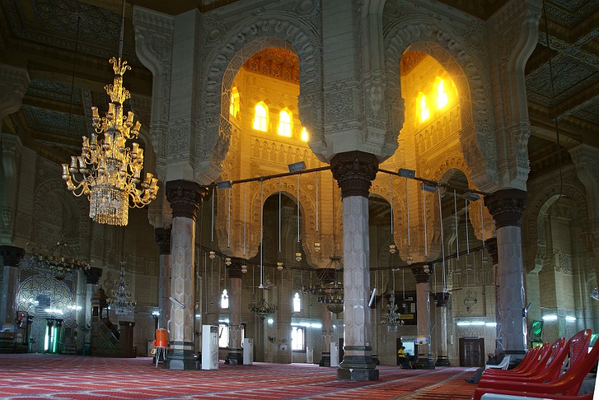 Alexandria. Inside the Mosque of Abu Abbas al-Mursi. Alexandria. .