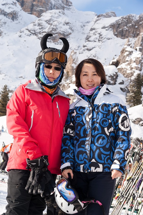Sellaronda Counter-Clockwise. Portrait with Friend. Gröden. .