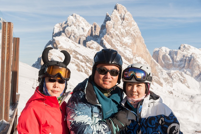 Seceda & Passo Sella. Group portrait at Seceda. Gröden. .
