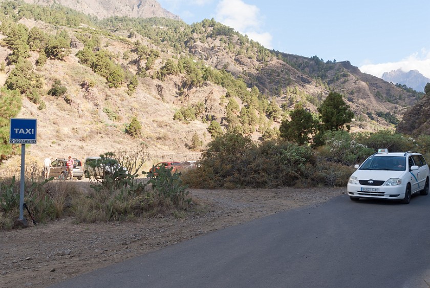 Caldera de Taburiente. Las Hoyas parking lot. Caldera de Taburiente. .