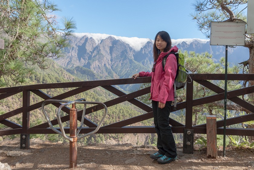Caldera de Taburiente. Friend at the Los Brecitos trailhead. Caldera de Taburiente. .