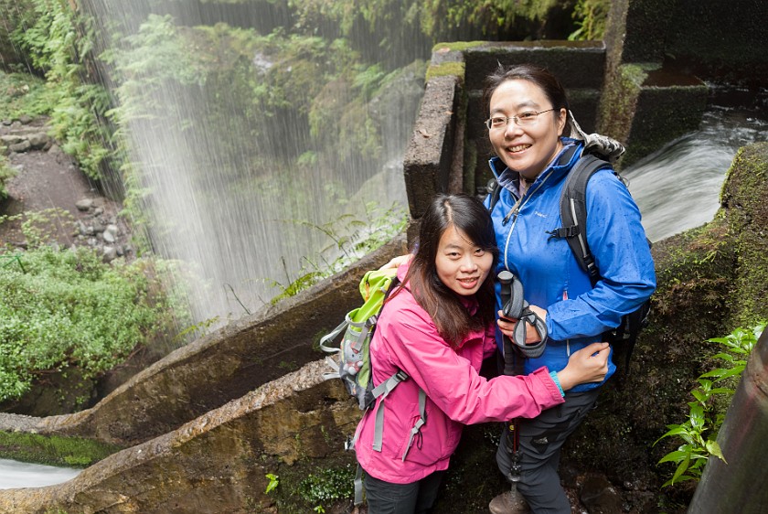 Los Tiles. Portrait with friend at a water fall. Los Tiles. .