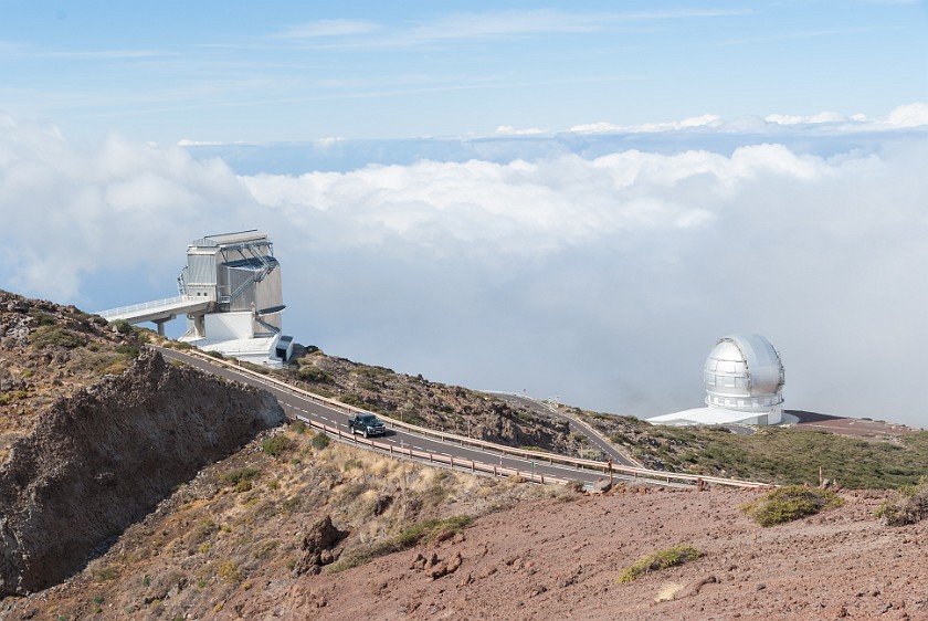 Roque de los Muchachos. Astronomical observatories. Caldera de Taburiente. .