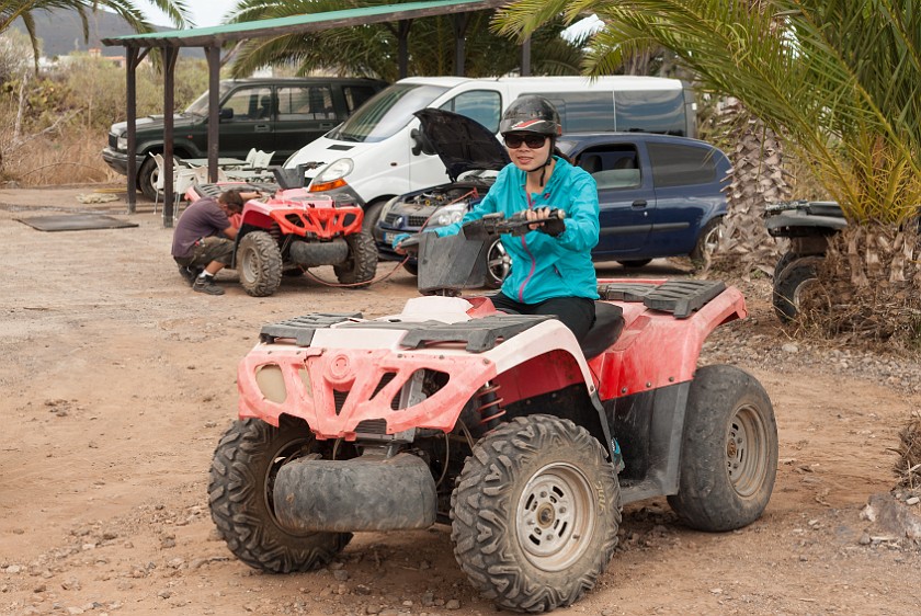 Quad Driving. Friend on quad. Arona. .