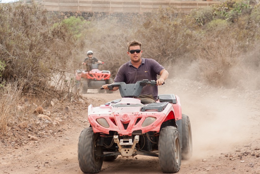 Quad Driving. Driving on the track. Arona. .