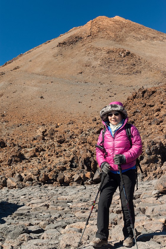 El Teide. Portrait with the summit of El Teide. El Teide. .