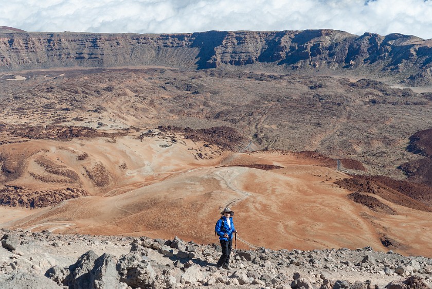 El Teide. View onto the crater valley of El Teide. El Teide. .