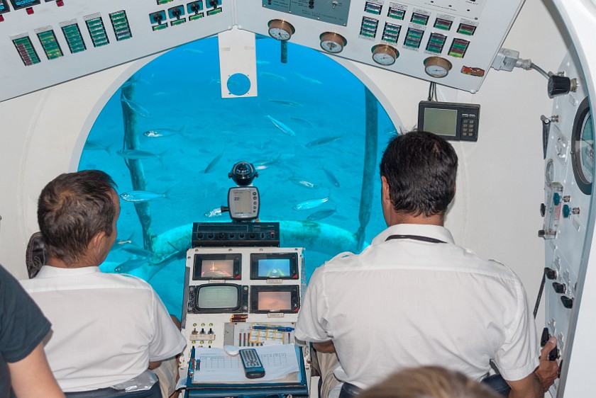 Submarine Dive. Pilot and co-pilot. Amarilla Golf. .