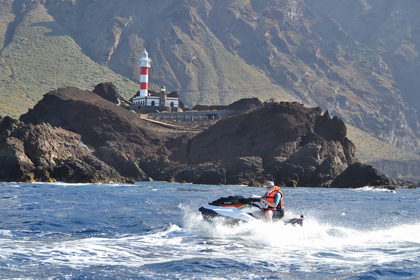 Jet Ski Safari. Punta de Teno lighthouse. Los Gigantes. .