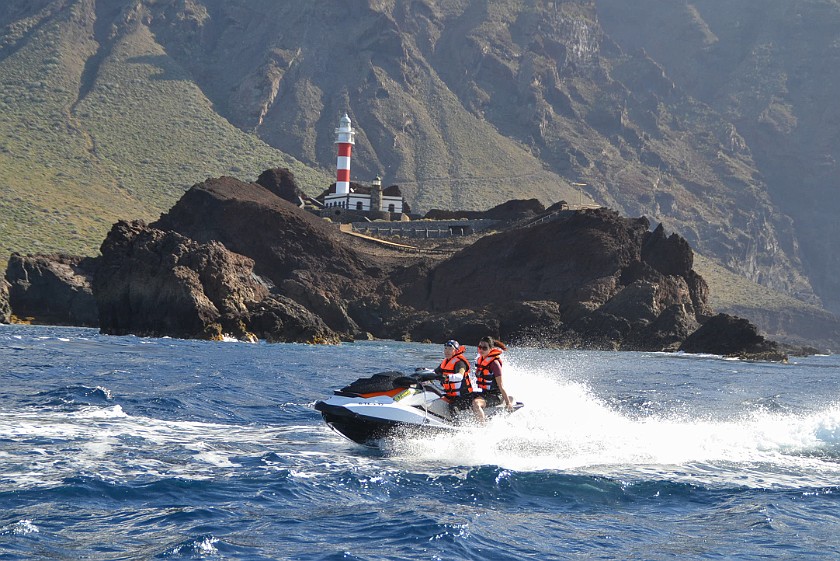 Jet Ski Safari. Punta de Teno lighthouse. Los Gigantes. .