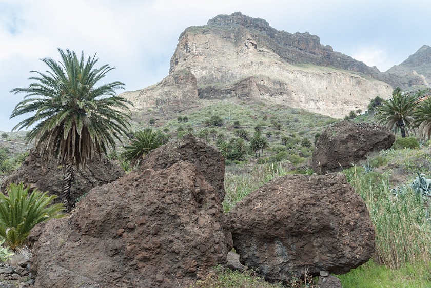 Barranco de Masca. View on the mountain ridge. Masca. .