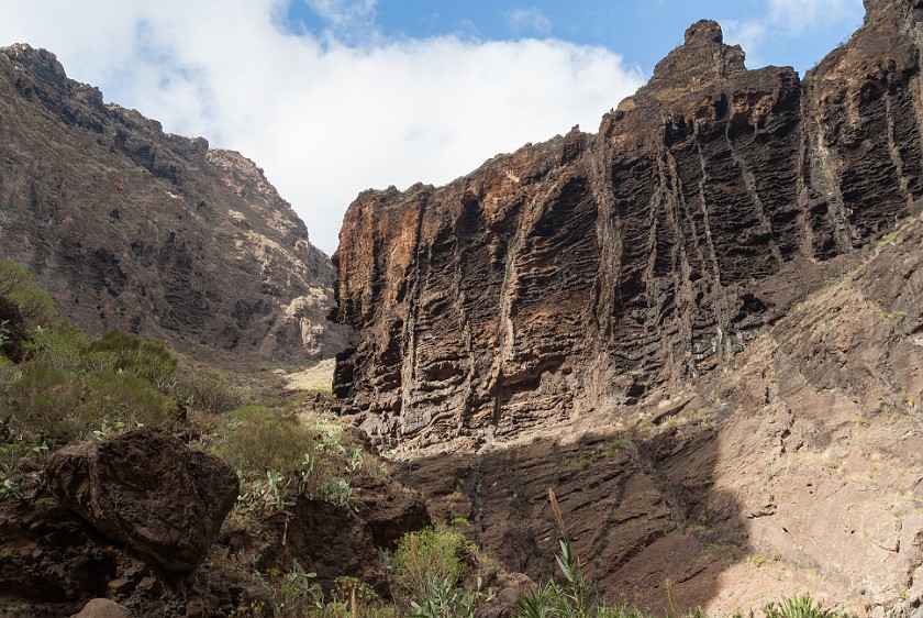 Barranco de Masca. View on the mountain ridge. Masca. .
