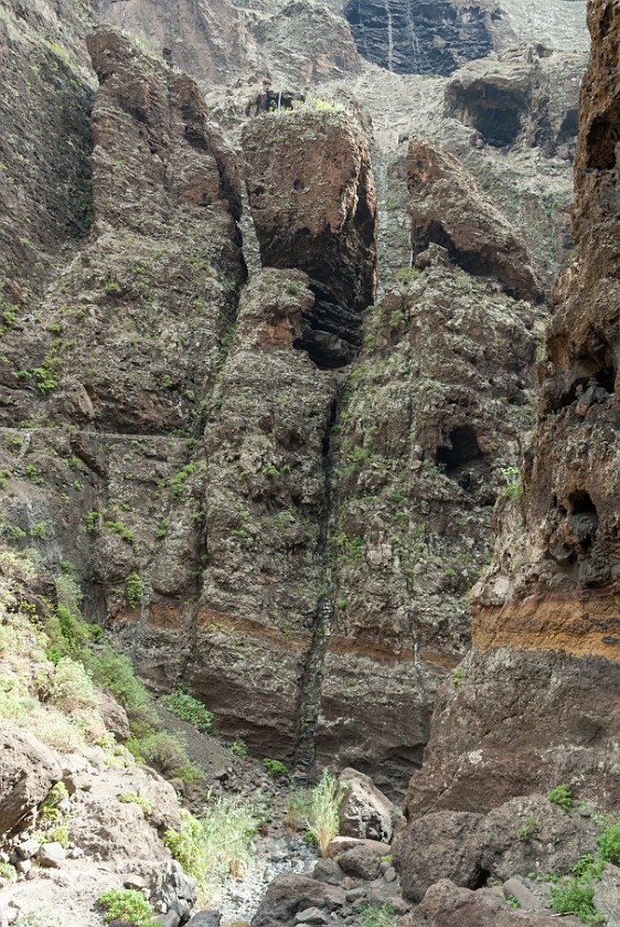 Barranco de Masca. Rock pillars. Masca. .