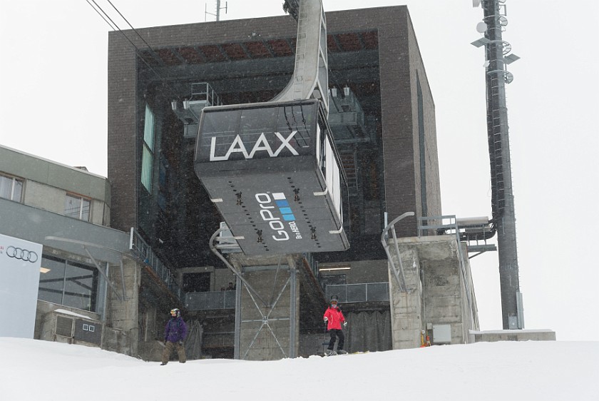 Skiing at Flims-Laax. Gondola to Crap Sogn Gion. Flims. .
