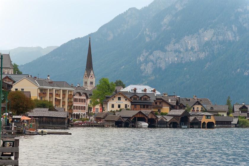 Hallstatt. View from the seeside promenade. Hallstatt. .