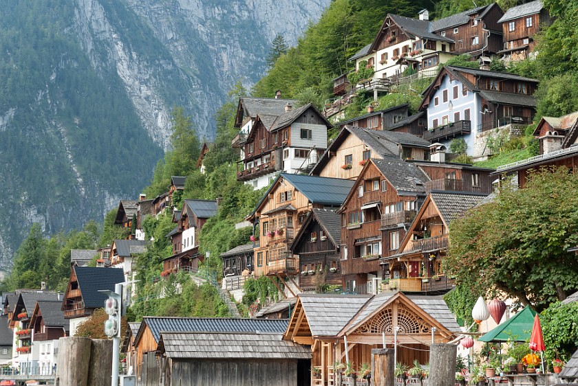 Hallstatt. Hillside houses. Hallstatt. .