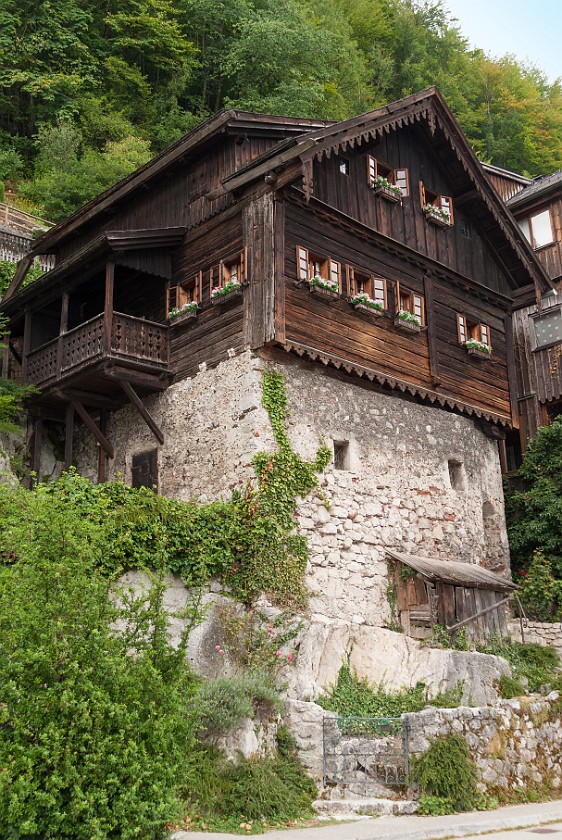 Hallstatt. Traditional house. Hallstatt. .