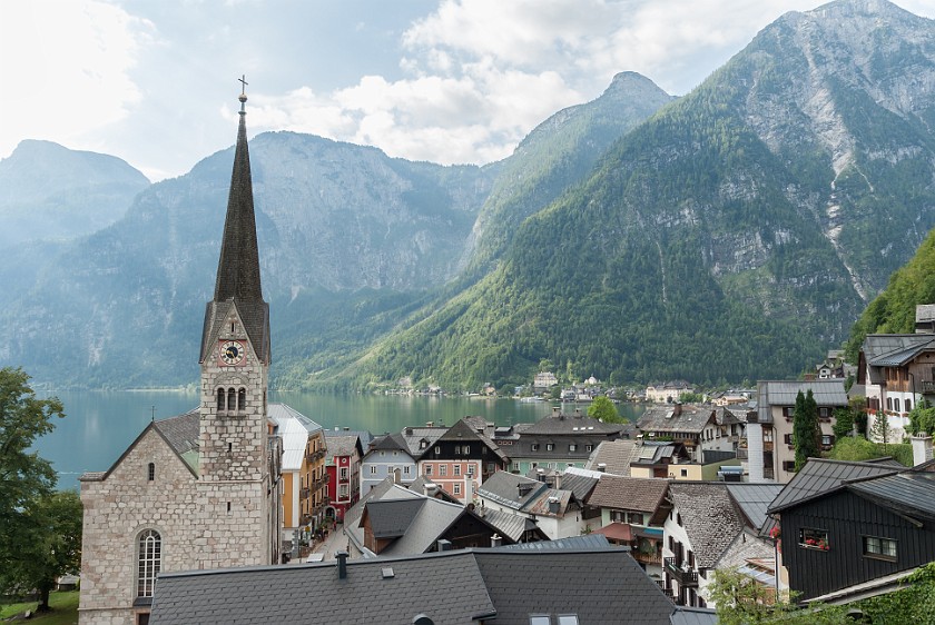 Hallstatt. View from hillside. Hallstatt. .