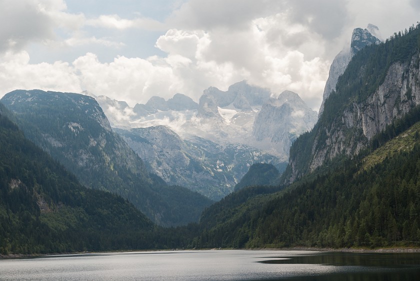 Zwieselalm. Lake Gosau and Dachstein mountain range. Gosau. .
